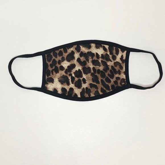 Accessories - Leopard and Black Reversible Face Mask